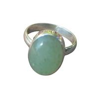 Crystalcraftindia 925 Sterling Silber Grün Aventurin Ring 4.26g Größe 7