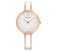 Crystalline delight Uhr, Schweizer Produktion, Metallarmband, Weiß, Roségoldfarbenes Finish OS