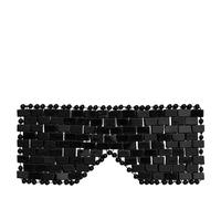 CRYSTALLOVE Gesichts- und Körpermaske - Obsidian - Augenmaske - Stein-Augenmaske - Schlafmaske - Relief-Augenabdeckung für Frauen, Männer, Trockene Augen - Kühlend und Lindernd