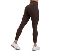 CRZ YOGA Butterlift SecretSculpt Damen Scrunch Butt Sport Leggings High Waist Booty Lifting Po Push Up Gym Blickdicht Sporthose - 64cm Heißes Fudge-Brown 44