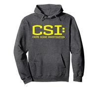 CSI Logo Pullover Hoodie, Unisex für Erwachsene, Anthrazit Meliert, L