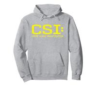 CSI Logo Pullover Hoodie, Unisex für Erwachsene, Grau Meliert, S