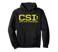 CSI Logo Pullover Hoodie, Unisex für Erwachsene, Schwarz, XL