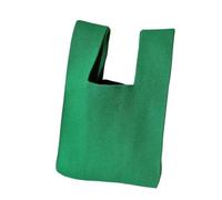 CSSHNL Knoten Handgelenktasche Handgemachte Strick-Handtasche for Damen, Mini-Knoten-Handgelenktasche, weiblich, lässig, Farbe, breite Einkaufstasche, wiederverwendbare Einkaufstasche(Green)