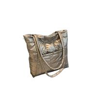 CSSHNL Puffer Tasche Trendy Soft Down Padded Shoulder Creative Puffer Tote Bag Leichte Kissen-Shopper-Tasche(Gold)