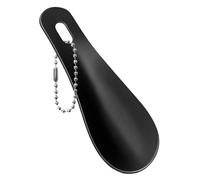 CSSHNL Schuhlöffel Lang Schuhlöffel aus Edelstahl und Metall, tragbarer Mini-Schlüsselring, Schuhlöffel for Kinder, leicht zu tragendes Zubehör(Black)