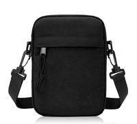CTENG Umhängetasche Klein Herren Handy Umhängetasche, Schultertasche für Herren, Mini Schultertasche Gürteltasche Wasserdicht für Tägliches Leben Reise (Schwarz)