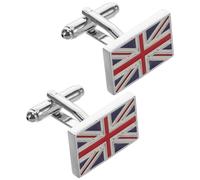 CTIRCHIU 1paar Britische Flagge Manschettenknöpfe Messing Beschichtet Klassisch Elegantes Design für Business Anzug Damen Herren Zeitloses Accessoire Einfache Befestigung