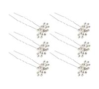 CTIRCHIU 20 Stück Gypsophila Haarnadel Brauthaarnadel aus Legierung mit Strass U förmig Weiß für Brautfrisur Hochzeitskopfschmuck Partys und Geburtstage
