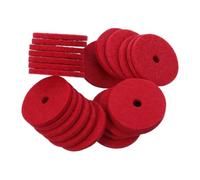 CTIRCHIU 25 Stück Rotes Filzpad für Garnrollenstift der Nähmaschine mit 2,5x2,5x0,2 cm Größe zur Reibungsreduzierung und Fadenspannung für Vintage Singer und Haushaltsnähmaschinen