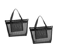 CTIRCHIU 2stücke Strandnetztasche Wiederverwendbar Tragbar Große Netztasche Für Strand Reisehandtasche Strandzubehör Für Waschutensilien Und Kleinigkeiten Aufbewahren