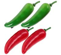 CTIRCHIU 4 Stück Lustige Haarspangen in Chili Pfeffer Form Kreative Haarclips aus Kunststoffharz Leicht zu Verwenden für Mädchen und Damen