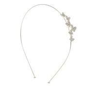CTIRCHIU Goldenes Haarband mit Strass Schmetterling Elastischer Kopfschmuck für Damen und Mädchen Modisches Gesichtswasch Stirnband aus Legierung Vielseitig zu Jeans und Abendkleidern