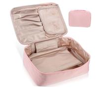 CTIRCHIU Kosmetiktasche mit Henkel aus Langlebigem Pu für Damen Reise Büro Kulturbeutel mit Reißverschluss