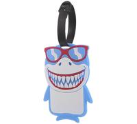 CTIRCHIU Lustiger Hai Gepäckanhänger aus Strapazierfähigem PVC für Koffer und Reisetaschen mit Einfachem Befestigungssystem