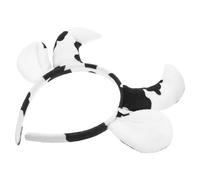 CTIRCHIU Plüsch Kuh Ohren Stirnband Verstellbar Sicherer Sitz Komfortabel Tierhaar Haarreif Für Damen Party Cosplay Zubehör Niedliches Kuhkostüm Accessoire
