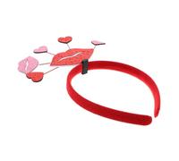 CTIRCHIU Rotes Herz Stirnband mit Glitzer für Valentinstag Hochzeitsfeiern Haaraccessoires Romantische Dekorationen für Partys Vielseitiges und Stilvolles Design für Unvergessliche