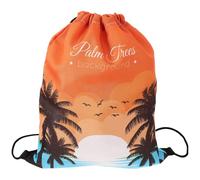 CTIRCHIU Unisex Rucksack mit Kordelzug aus Polyester Pfirsichhaut mit Großem Fassungsvermögen Tragbar für Yoga und Wandern im Hawaii Design