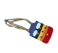 CTIRCHIU Wollstricktasche zur Dekoration als Schultertasche Bunte für Damen Leichte Umhängetasche mit Dekorativem Beutel für Alltag und