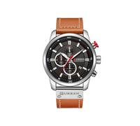 (CU829101 ohne Box) Herrenuhr Chronograph Wasserdicht Männliche Uhr Top-Marke Luxus Leder Militär