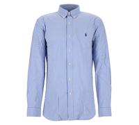 Gestreiftes Custom-Fit Hemd aus Popeline XL Blue