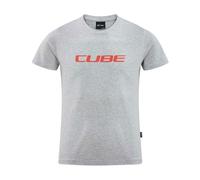 Cube Junior Organic T-Shirt Logo | grey melange Youth L