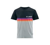 Cube Organic Logo Stripes Freizeit T-Shirt schwarz/grau 2022 S (44/46)