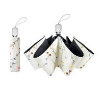 CUBY Regenschirm, Sonnenschirm Regenschirm, Freien Uv-Schutz Damen Automatik Faltschirm Winddicht Regenfest, Mini Umbrella Taschenschirme Mit 8 Rippen für Erwachsene und Kinder Reise Sonnenschirm