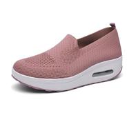 CUCKQUIC Damen-Sneaker Orthopädische Plattform Turnschuhe, Walkingschuhe,Luftkissen Anti-Rutsch-Walking-Schuhe Damen Luftkissen Leichtgewicht Atmungsaktiv Laufen PINK,38EU