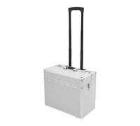 CuCummoo Pilotenkoffer, Koffer abschließbarer Aktenkoffer, Alukoffer mit Rollen, Trolleykoffer, Fach für Büros, Besprechungsräume, Geschäftsreisen Rollkoffer mit Teleskopgriff, 48,5 x 39 x 23 cm