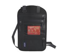 CUEMOON Brustbeutel mit RFID Schutz, Wasserfeste Brusttasche Reisegeldbeutel, Reisegeldbeutel mit Verstellbarem Halsriemen, Reisepass Tasche für Bargeld Karten Schlüssel