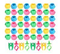 Cufaee 56 Stück Spulengarn-Buddys, Silikon-Halter-Clips, wiederverwendbare Spulenhalter für Näh-Stickmaschinen-Fadenaufbewahrungs-Enthusiasten