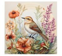 Cukol Vögel Kreuzstich Set Vorgedruckt, Tiere Stickvorlagen Stickbilder Vorgedruckt Kreuzstich Stickpackungen Stickpackung Cross Stitch Embroidery Kit Stickset Sticken Set Erwachsene Anfänger 40x40
