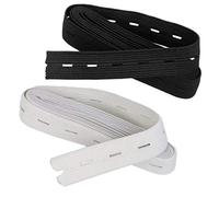 3M Elastische Bänder Praktische Flach Elastic Cords Multi Usage Spool Nähen Bands Durable Knopf Elastische Bänder 1.5M Von Schwarz 1.5M of White (Breite 3/4 Zoll)