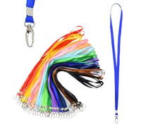 Culinavog 39 Stück Schlüsselbänder, 13 Farben Bunte Umhängebänder, 45 CM Lanyard mit Karabinerhaken, Tragbarer Nackenriemen, Halsband für Ausweise, Abzeichenhüllen, Schlüssel, Pfeifen