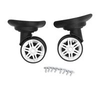 Culnflun -Gepäck Ersatz, 1Pair -Koffer Castor Universal 360 Grad rotierender Stiller Stoßdämpfer Absaug Schwarz für Trolley -Gepäck