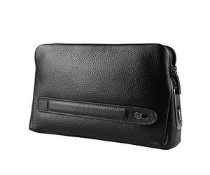 Culnflun Leather Zipper Wallet Smart Fingerprint Security10 Fingerprint Storage Type-C Cowhide Purse FL-V1 for Business Gift