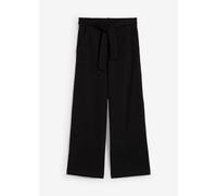Culotte BONPRIX, Mädchen, Gr. 164/170, N-Gr, schwarz, Web, Obermaterial: 95% Baumwolle, 5% Elasthan, regular fit, Hosen Culotte, aus Jersey, mit Elastikbund, weite Beine, Regular Fit (45149402-164) sc