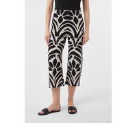 Culotte aus Feinstrick mit Kontrastdetails schwarz|beige S