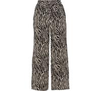 Culotte BONPRIX, Damen, Gr. 40, N-Gr, schwarz (schwarz, sand zebra bedruckt), Obermaterial: 100% Viskose, loose fit, Hosen Culotte, aus Viskose, mit elastischem Gummibund, lockere Passform (44882136-4