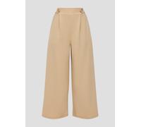 QS Culotte mit elastischem Bund in Beige, Größe 44