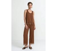 Culotte aus Satin mit Spitze 40 hazel