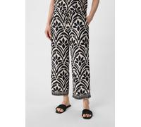 Culotte aus Viskosemix mit All-over-Print schwarz 44