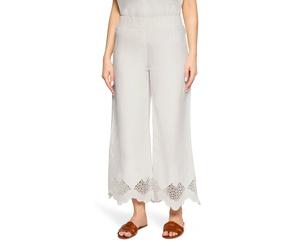 Culotte BETTY BARCLAY "Damen mit Gummizug", Damen, Gr. 40, Normalgrößen, weiß (rohweiß), Obermaterial: 70% Baumwolle, 30% Polyester, gerade 3/4-Länge, Hosen Culotte (62382060-40) rohweiß