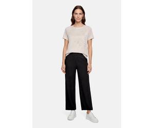 Culotte BETTY BARCLAY "Damen mit Gummizug", Damen, Gr. 42, Normalgrößen, schwarz, Stoff, Obermaterial: 99% Polyester, 1% Elasthan, gerade 3/4-Länge, Hosen Culotte (44894867-42) schwarz