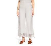 Culotte BETTY BARCLAY "Damen mit Gummizug", Damen, Gr. 42, Normalgrößen, rohweiß, Obermaterial: 70% Baumwolle, 30% Polyester, gerade 3/4-Länge, Hosen Culotte (62382060-42) rohweiß