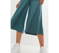 Culotte BONPRIX, Damen, Gr. 40/42 (M), N-Gr, grün (graugrün), Obermaterial: 64% Polyester, 32% Viskose, 4% Elasthan, loose fit, Hosen Culotte, mit breitem Komfortbund, lockere Passform, extraweite Bei