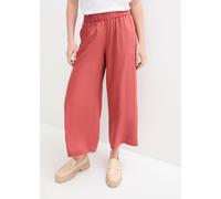 Culotte BONPRIX "Weite Culotte aus nachhaltiger Viskose", Damen, Gr. 36, N-Gr, marsalabraun, Web, Obermaterial: 100% Viskose, loose fit lang, Hosen Culotte, aus Viskose, mit elastischem Bund, Loose fi