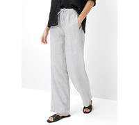 Culotte BRAX "Style FARINA", Damen, Gr. 36, Normalgrößen, grau, Web, 100% Leinen, Hosen Culotte (65615139-36) grau