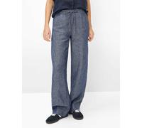 Culotte BRAX "Style FARINA", Damen, Gr. 38K (19), Kurzgrößen, blau, Web, 100% Leinen, Hosen Culotte (97009724-19) blau